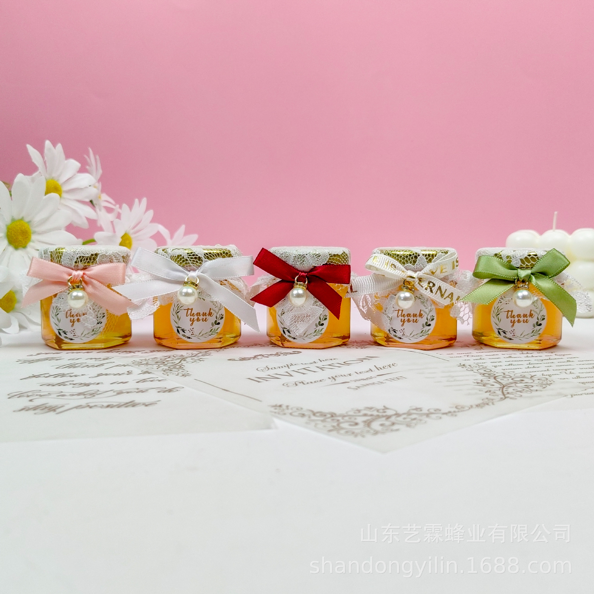 Botella de miel de bodas, regalo de mano, popularidad en línea, pequeño regalo práctico de bodas, botella de miel de encaje creativa, 50g.