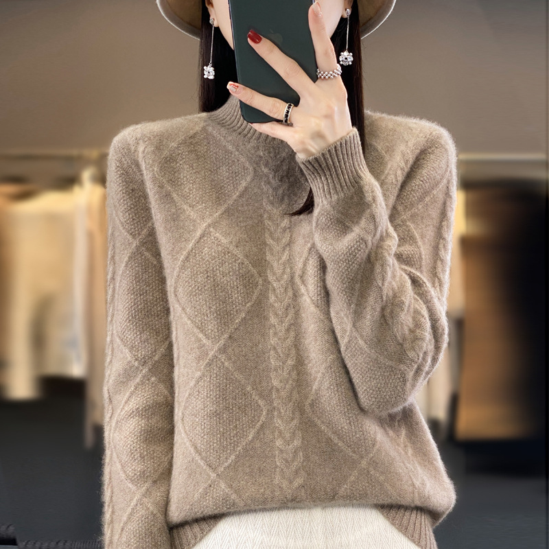 Demi-season solid color colored fashionable woolen keep warm base…