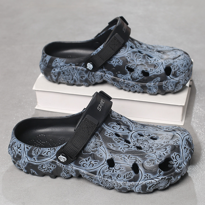 Zapatos de hombre 2026 nuevos zapatillas de hombre con suela gruesa para usar un zapato y dos zapatillas de playa resistentes al desgaste