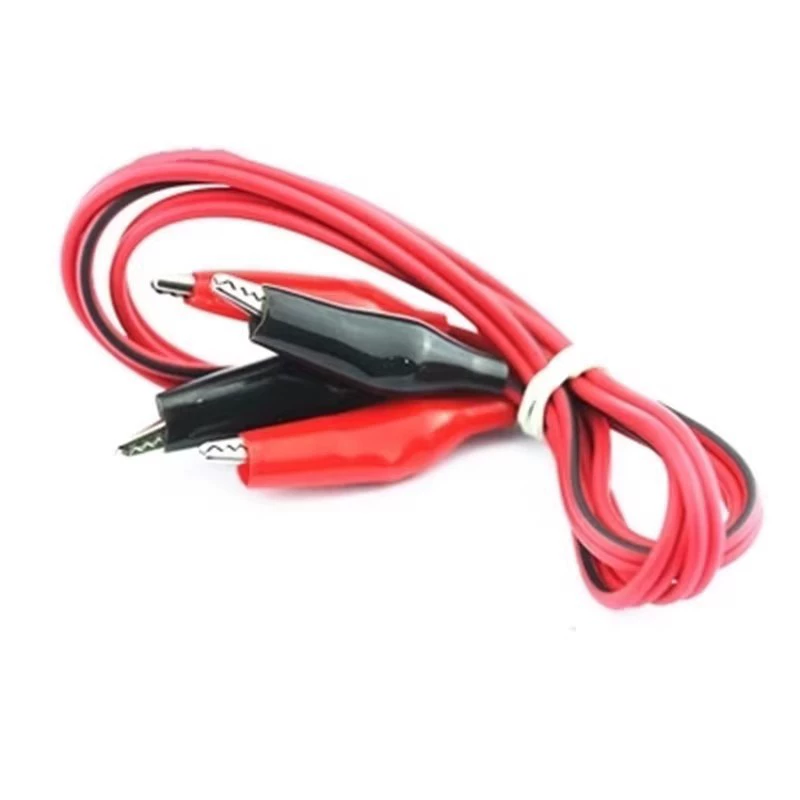 Double-ended crocodile clip line, test line/wired crocodile clip, 2 lines, 4 clips, total length with clips 1 meter
