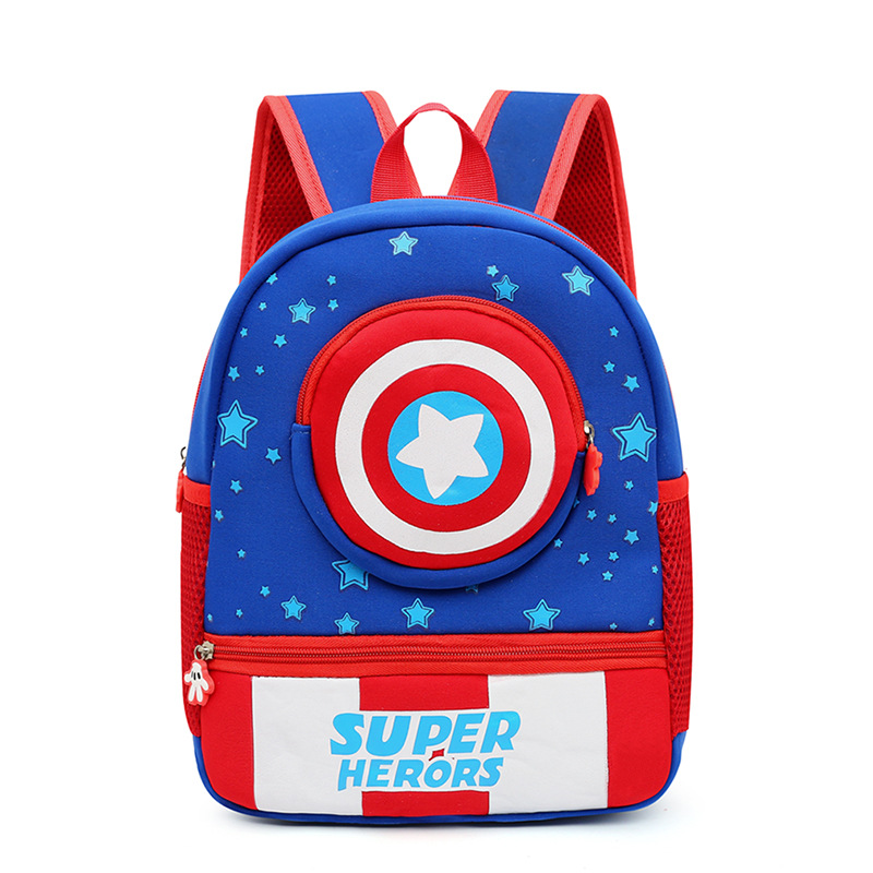 Kindergarten bags 2021 new pattern Cartoon lovely children Spider-Man Backpack Lightening Cool schoolbag