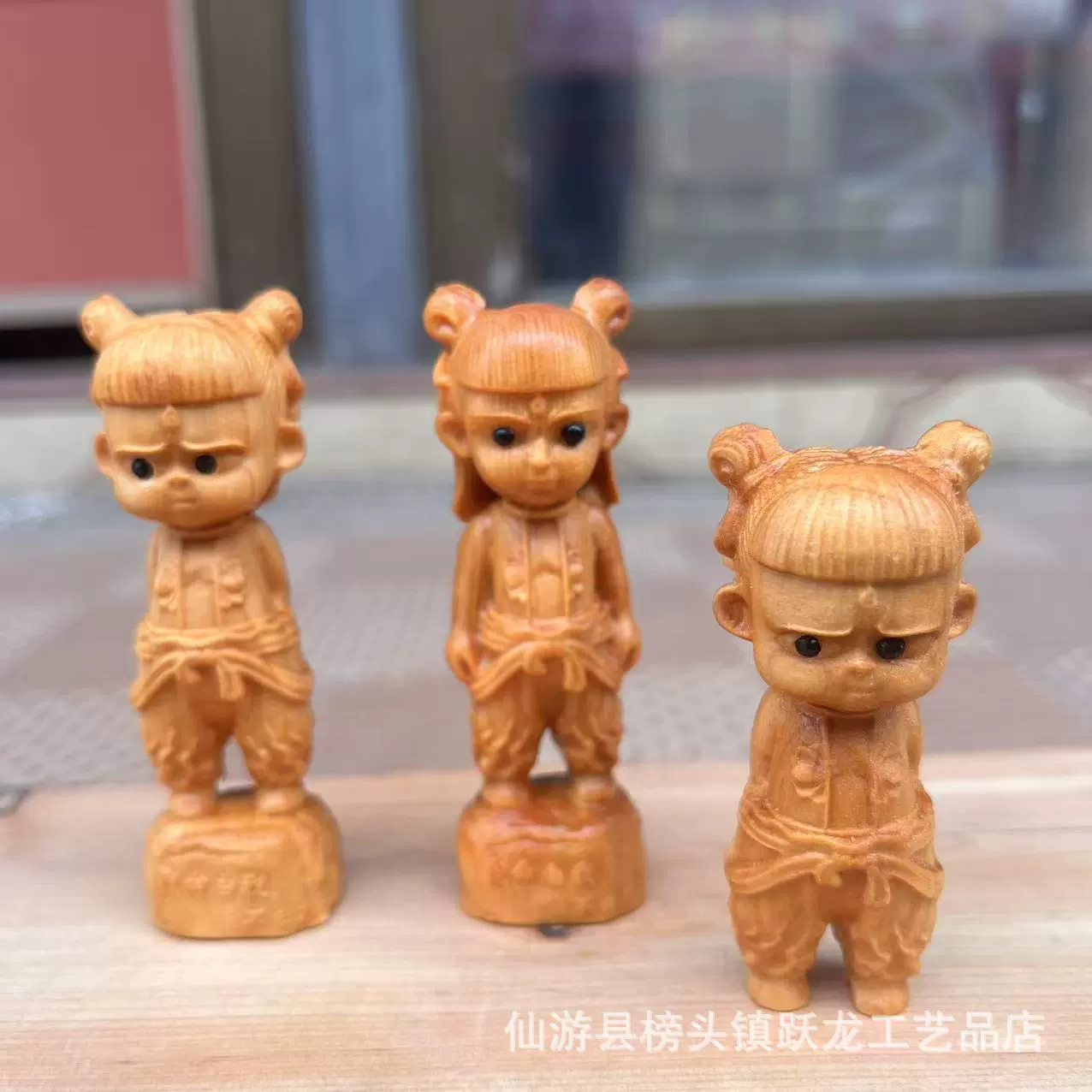 Carved cartoon cute table pendant Sichuan thuja from natural wood with animals, handle, pen, Birthday gift