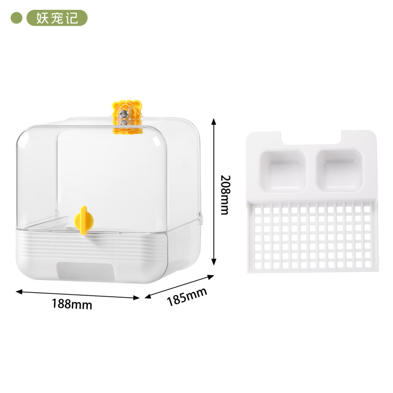 鹦鹉浴室洗澡盆神器两用鸟专用喂食器八哥虎皮牡丹玄凤防溅食盒|undefined