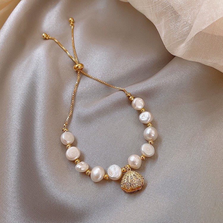 2# bracelet-environmental protection-golden-pearl-ordinary electroplating