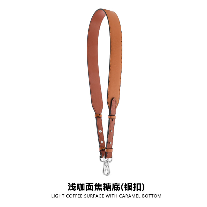 A- 6 adjustable shallow coffee caramel bottom silver buckle