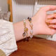 Double-layer Stacked Wear Imitation Natural Stone Pearl Bracelet Women's Niche Design Light Luxury Vintage High-grade Bracelet ISN Bracelet