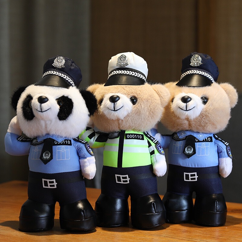 Police Traffic Police Bear Doll Plush Toy Public Security Uniform Panda Doll Teddy Bear Rag Doll Doll Wholesale Police Traffic Police Bear Doll Plush Toy Public Security Uniform Panda Doll Teddy Bear Rag Doll Doll Wholesale