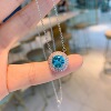 Blue diamond, wedding ring, blue necklace, set, wish, internet celebrity, simple and elegant design, wholesale