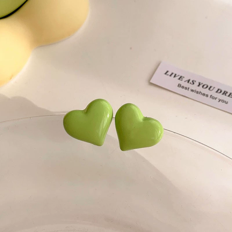 2023 новый модный цвет конфеты любовь серьги женские корейские темпераментные Net Red моды универсальный серьги серьги