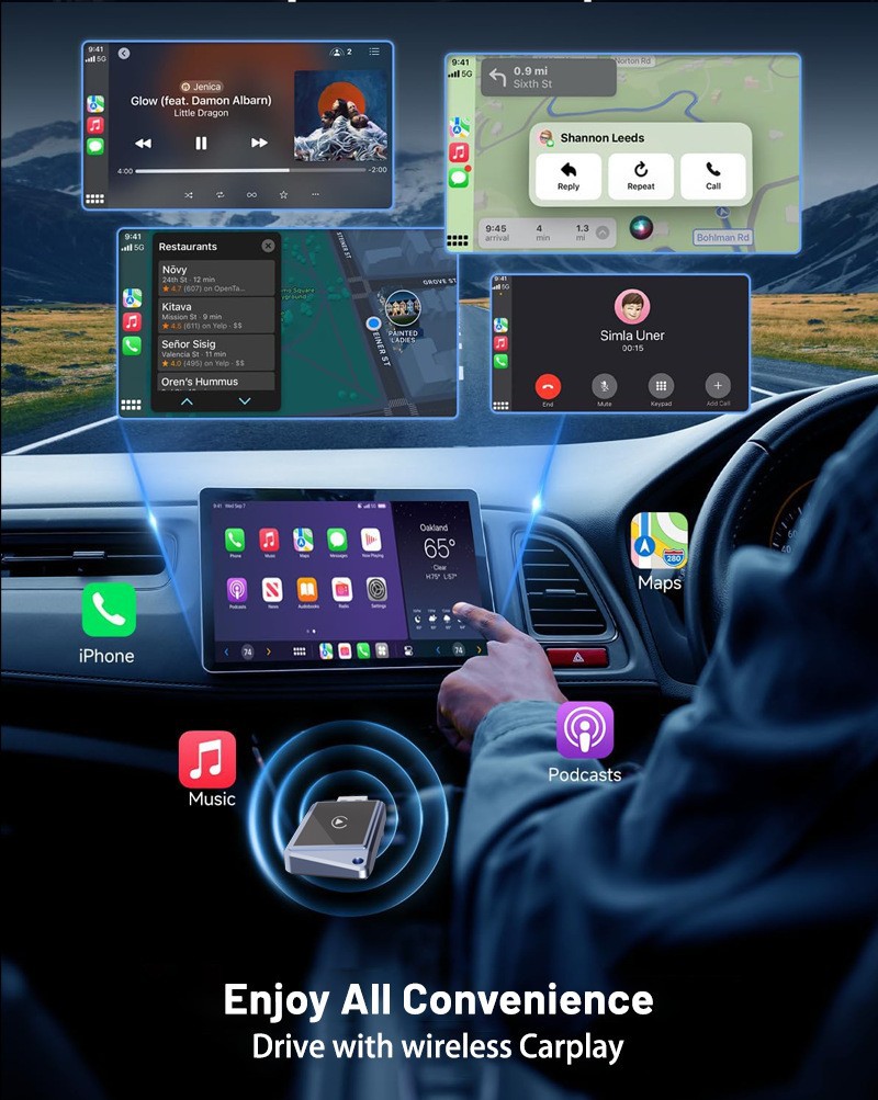 Wireless Carplay Box, a Cross-Border Hit, Smart Car-Machine Interconnection Carplay, Manufacturer Supplies Specifically for Apple