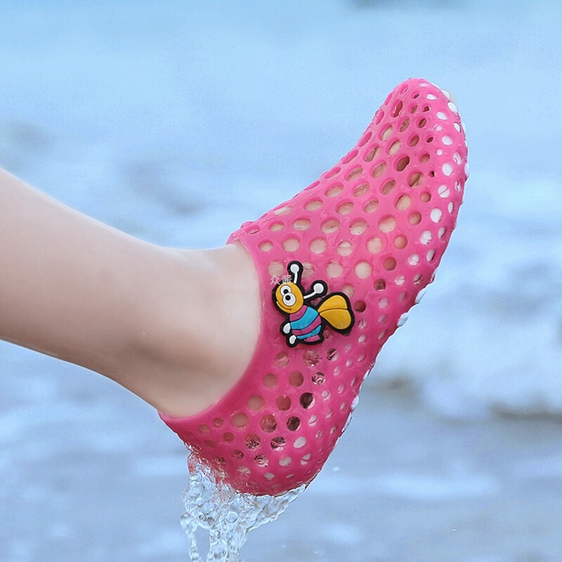 Summer Beach Shoes Small Size Beach Shoes Bird's Nest Hollow Hole Shoes Sandals Beach Shoes Women's Water-Resistant Non-Slip Sandals