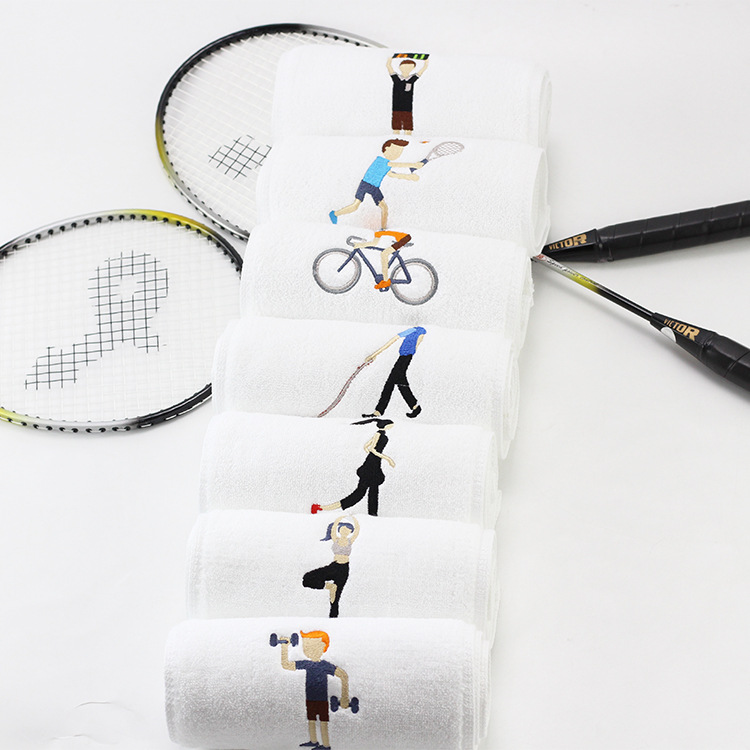 white cotton sports sweat towel for gym
