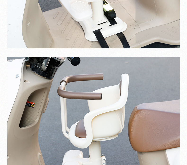 Electric Vehicle Child Seat Front-Mounted for Yadea, Aima, and Tailing Motorcycles and Electric Scooters, Safe Seat for Kids and Babies