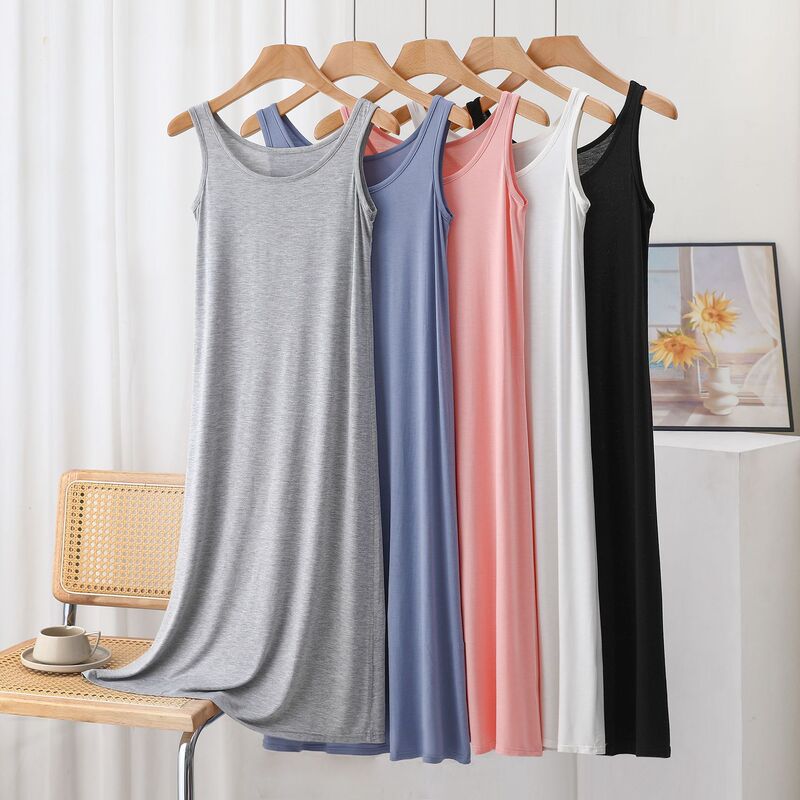 Modal Sling dress Women's Summer New Inner Base Skirt Thin Nightdress Vest A- Line Skirt