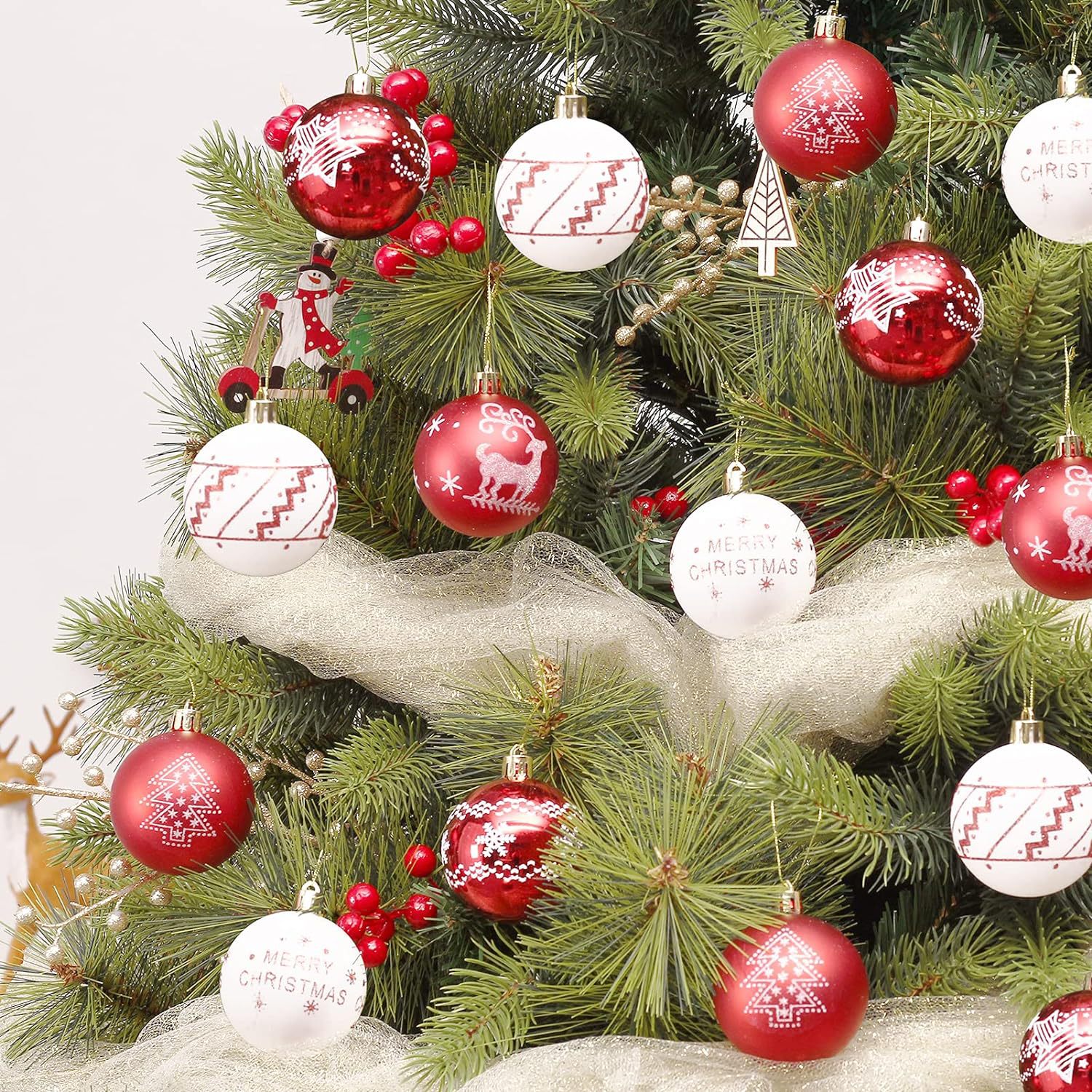 Navidad 6CM30 plástico pintado galvanizado bola de Navidad árbol de Navidad centro comercial hogar atmósfera festiva bola decorativa