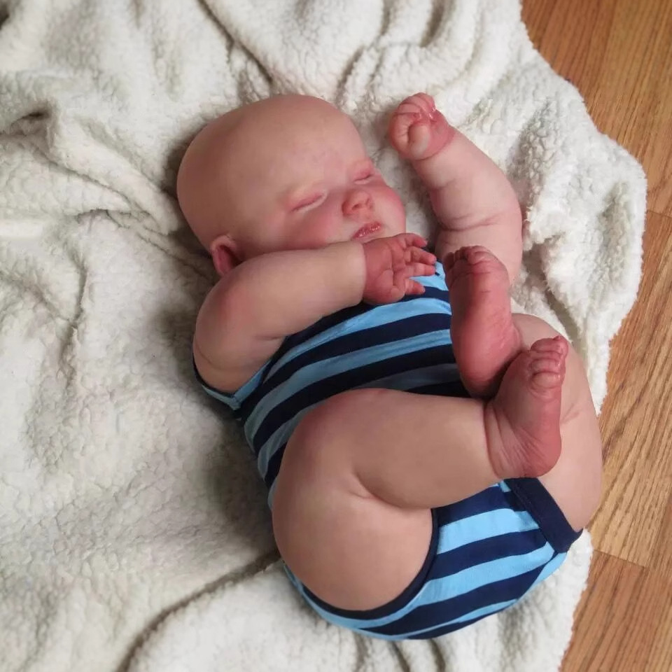 50cm pegamento completo gran hombre gordo Calvo bebé recién nacido muñeca de simulación transfronteriza e-commerce suministro de una sola pieza de entrega