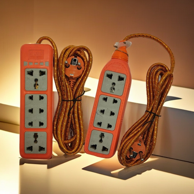 Cross-Border E-Commerce Export Export One-Piece High-Power Anti-Fall Wireless Plug-In 12-Hole Explosion-Proof Rubber-Coated Socket