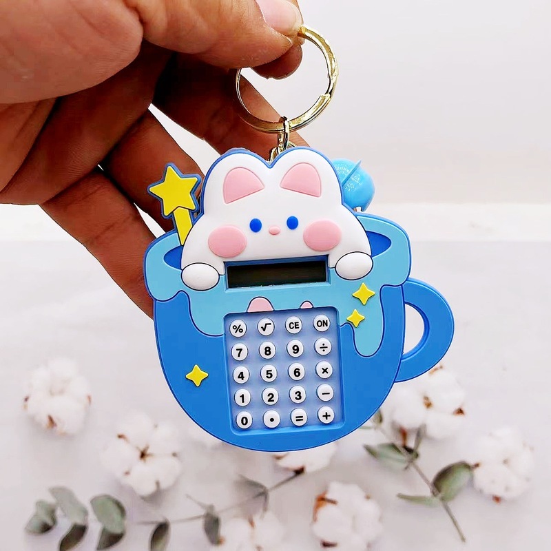 漫画ウサギ電卓ペンダントキーホルダーアクセサリーポータブルパズルビーズ迷路ゲーム機卸売|undefined