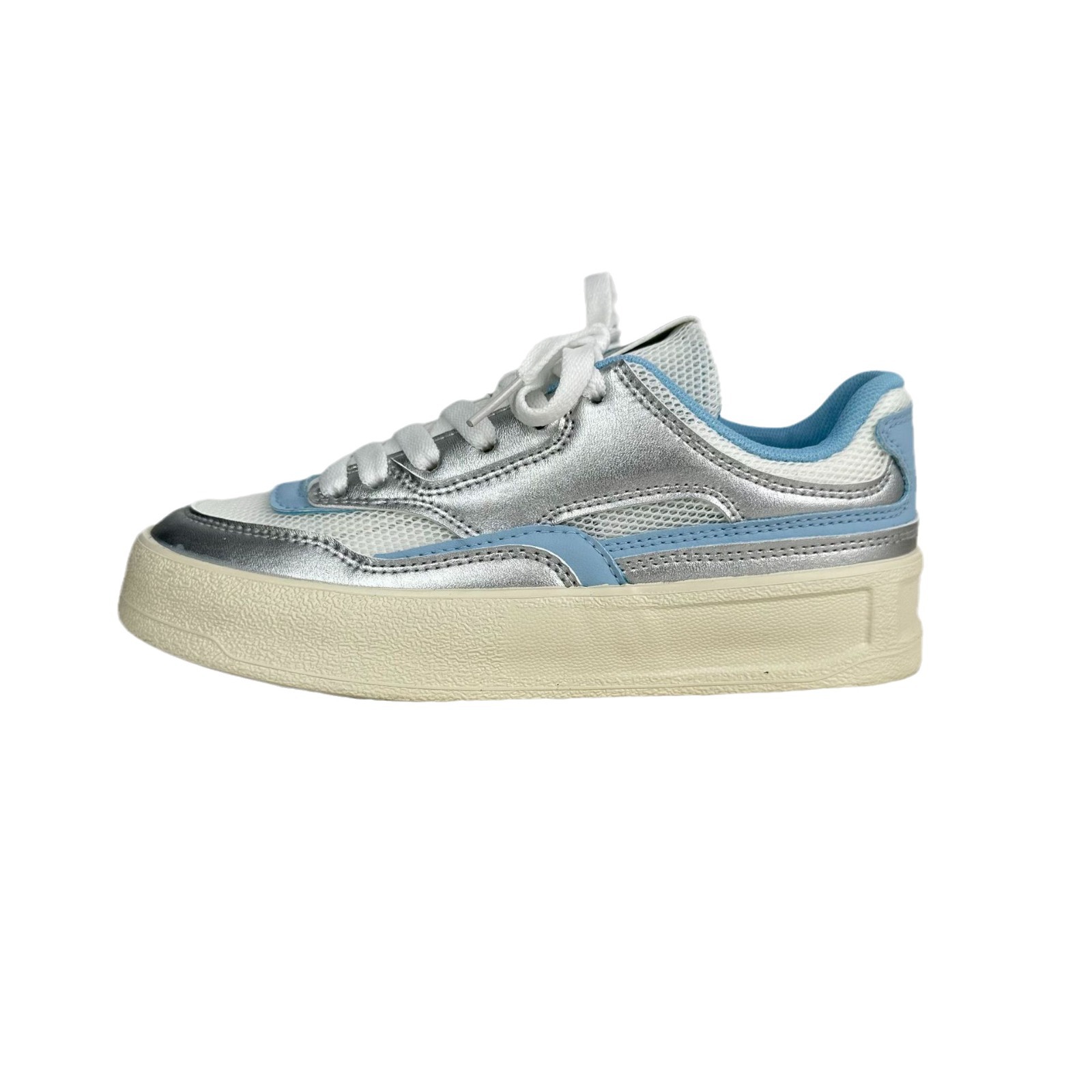 Yuanbo 2024 primavera y verano malla transpirable zapatos blancos de mujer coreana versátil Harajuku zapatos de lona deportivos zapatos de skate casuales