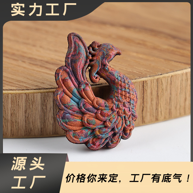 男士现货挂脖配件女手工饰品爆款古法敦煌七彩diy合香牌孔雀配件