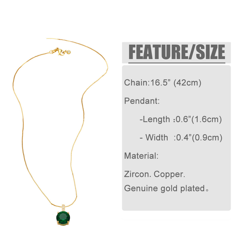 Simple Style Geometric Copper Necklace Inlaid Zircon Zircon Copper Necklaces display picture 1