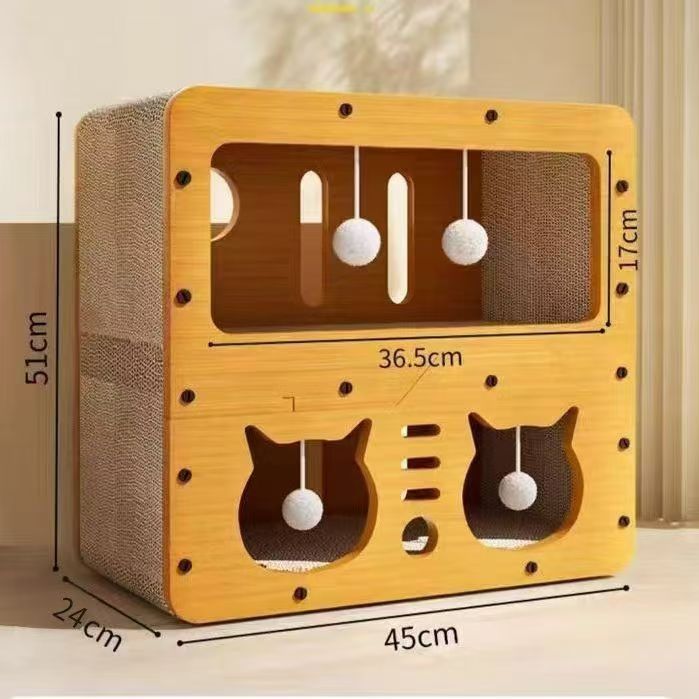 Villa para gatos de dos pisos 45 * 51 * 24