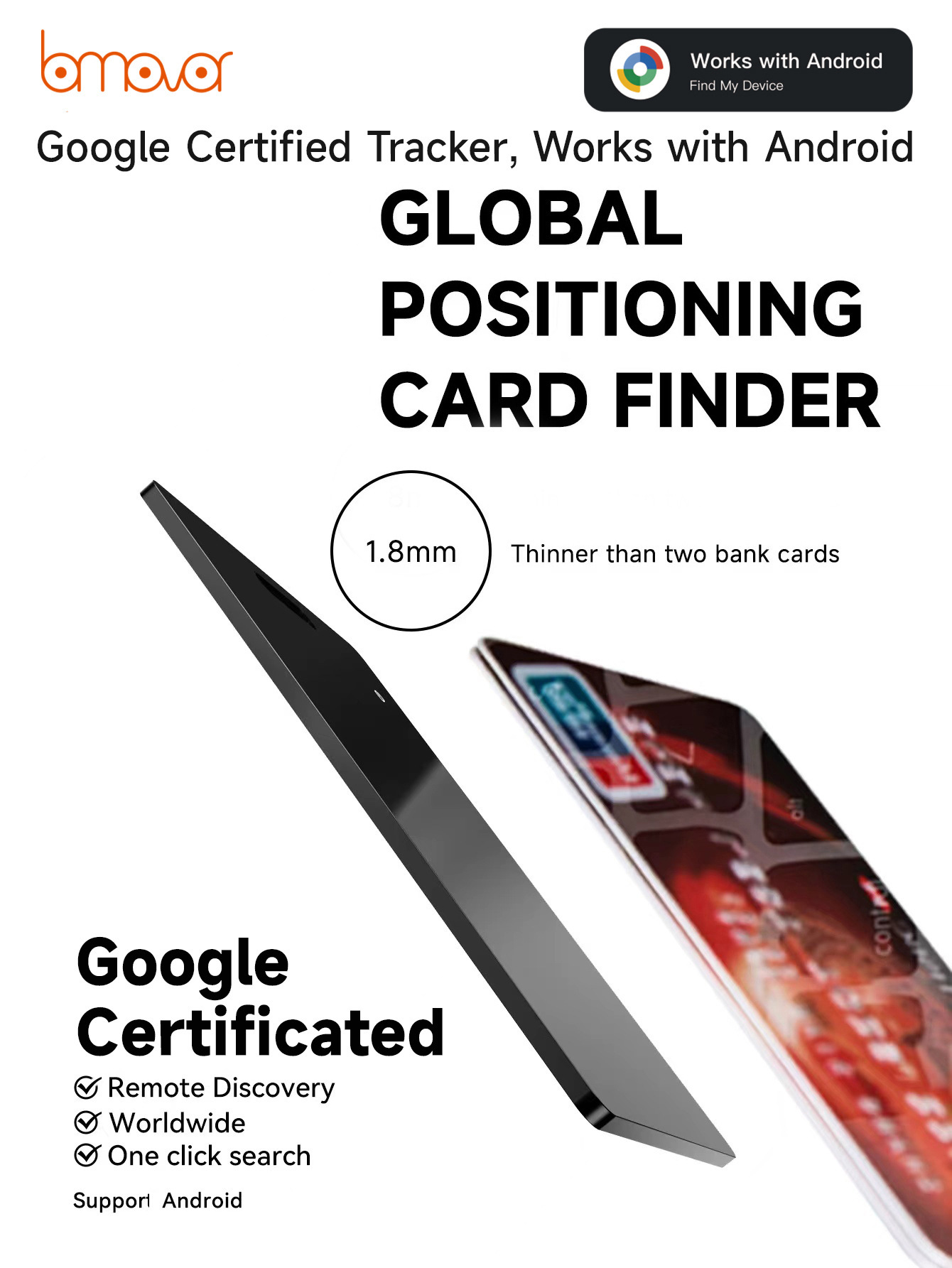 Card Anti-Lost Device Locator Google Find Wireless Charging Only Supports Overseas Version Android Source Factory_voghion.com