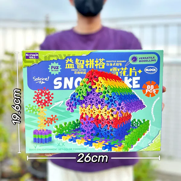 125-900 Puzzle Snowflake Blocks [Color Box]