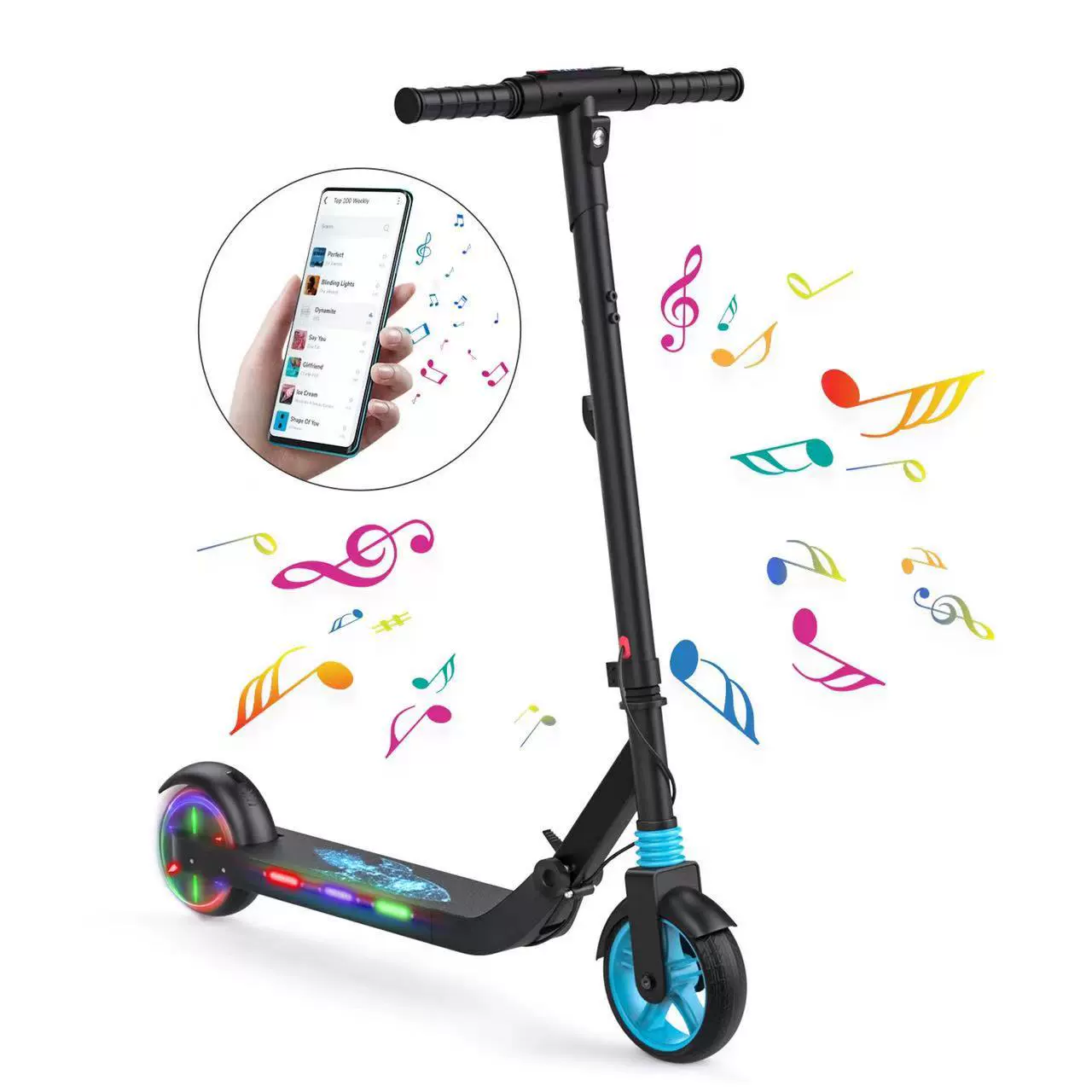 Электрический самокат, амортизированная складная педаль, bluetooth