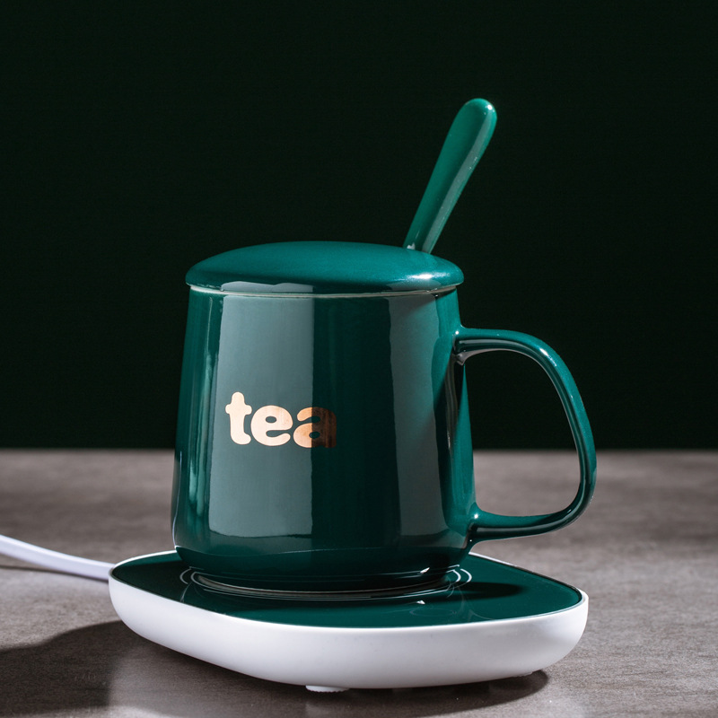 55 grados Taza de temperatura constante Taza de cerámica de aluminio Taza de café Taza de aislamiento de calor Taza de agua plana Taza de agua mayorista