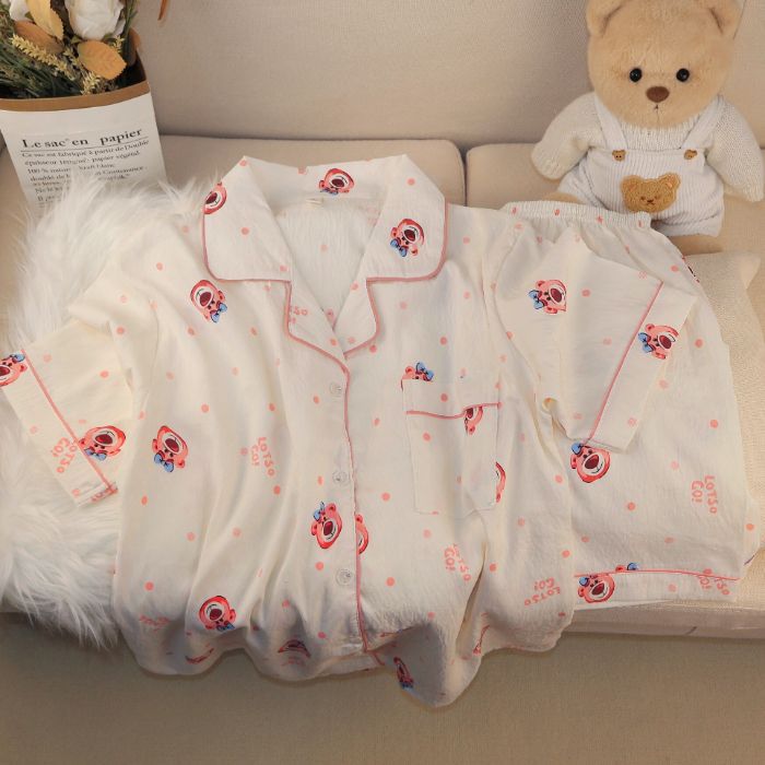 Al por mayor transfronterizo nuevo verano nubes de algodón dibujos animados mangas cortas pantalones cortos pijamas ropa de casa de mujer set ropa de casa de moda