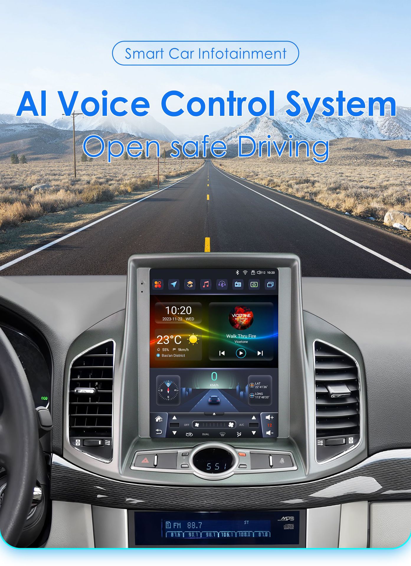 Suitable for 11-17 Models of Chevrolet Captiva Android Vertical Screen Central Control Gps Smart Car Navigation