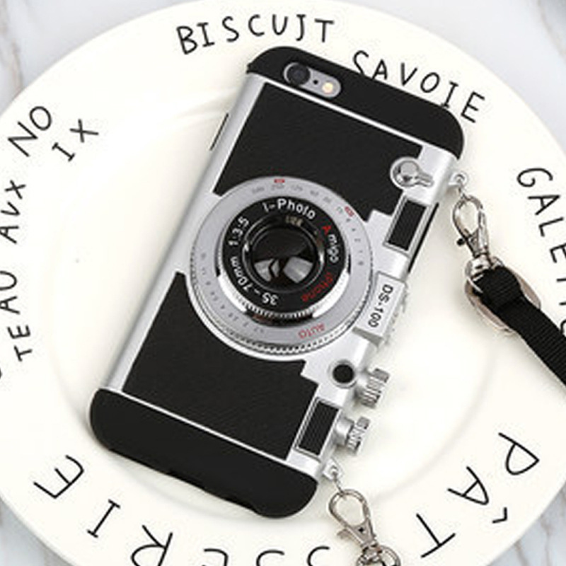 Retro camera iphone13 mobile phone case 11 for Apple 12 Japan and South Korea 7/8p Internet red lanyard anti-fall protective case