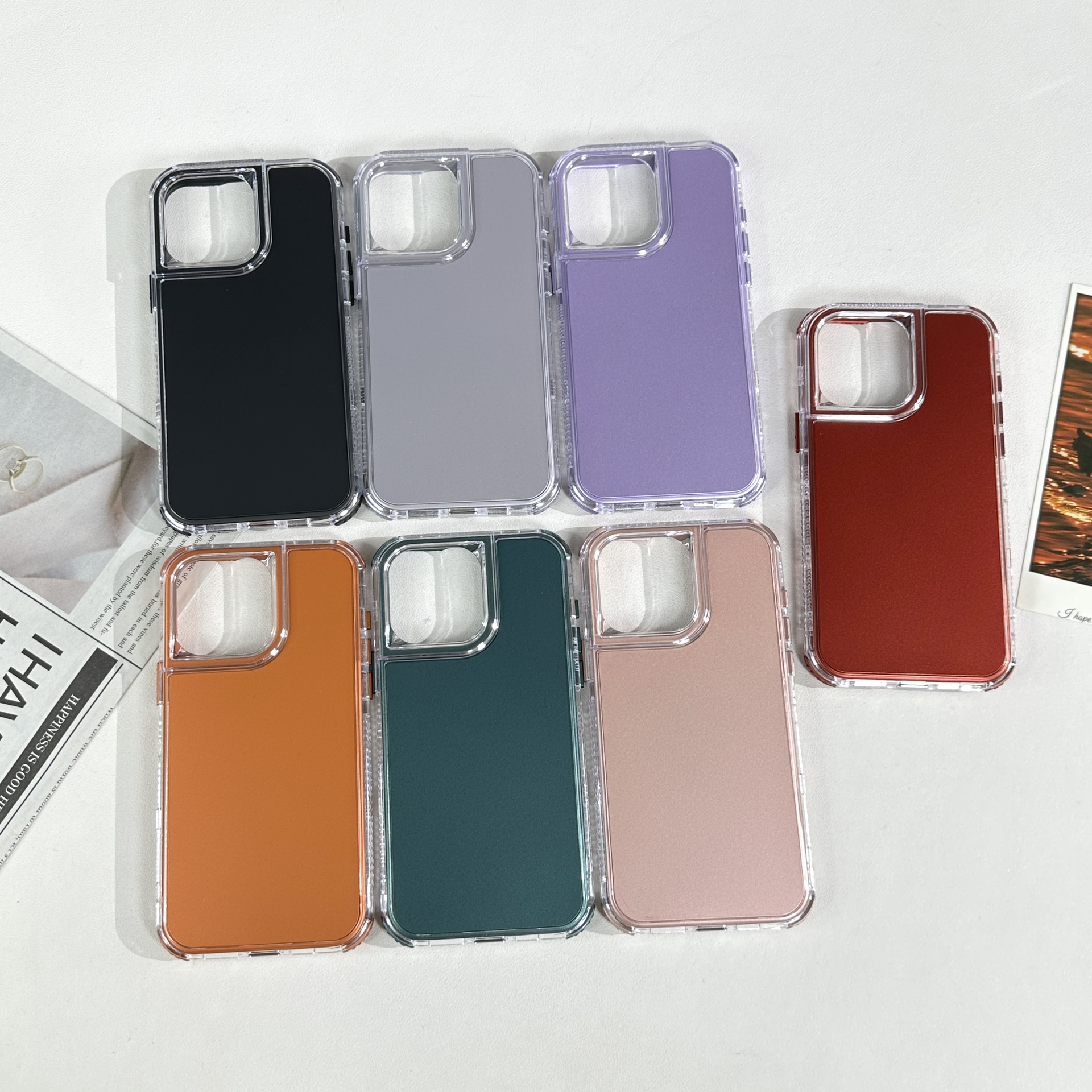 Funda 3 en 1 para iPhone 17 Pro Max de TPU, Protección Anticaídas y Antiimpactos