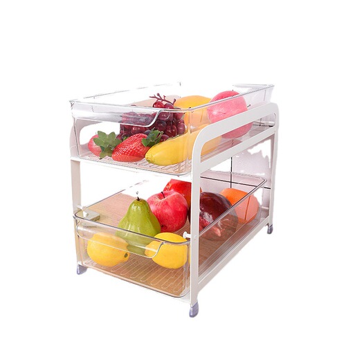 Kitchen cup storage rack desktop cabinet drawer type water cup mug holder snack fruit rack