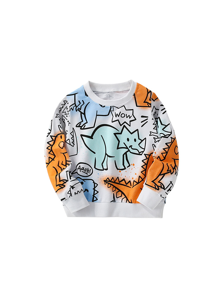 Cross-border malwee chaqueta de niño otoño y invierno nuevo estilo europeo y americano de niños de cuello redondo de manga larga guapo imprimido chaqueta casual