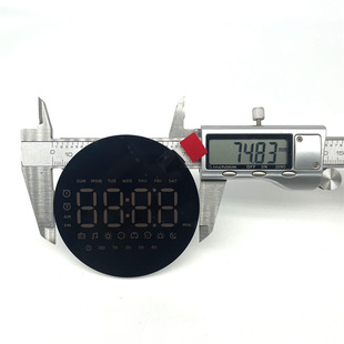 Silk Screen Customized 0.88mm Smart Clock Bluetooth Audio Icon Transparent Tea Film Panel Hidden Font CNC