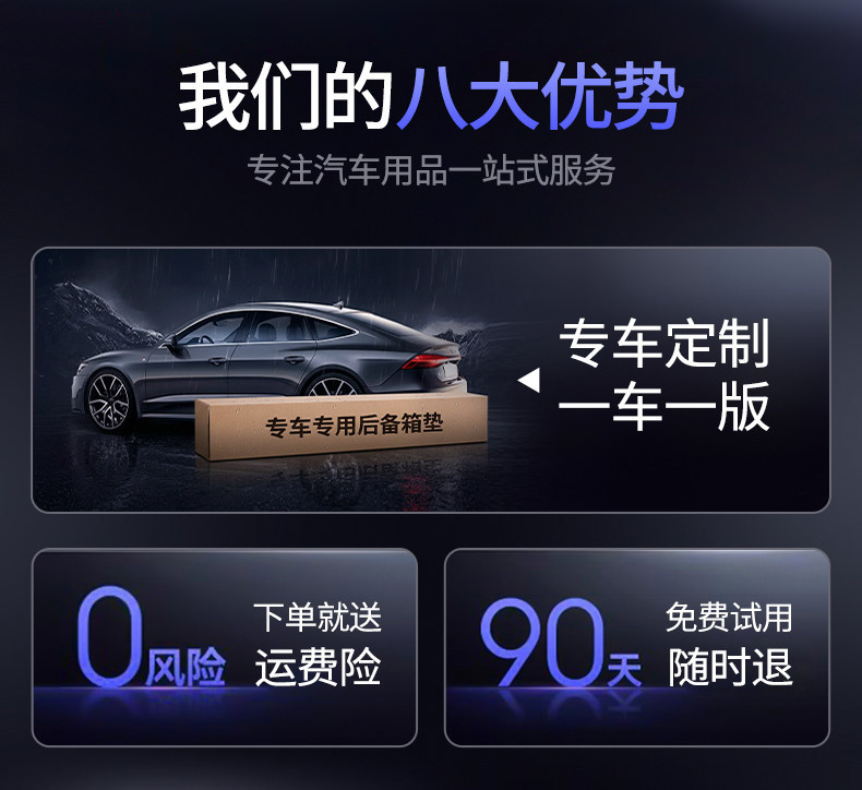 Suitable for 26 Models of Aito M7 Trunk Mats, Full Coverage for 22-25 Models of Smart Driving Four-Wheel Drive 5-Seater and 6-Seater Trunk Mats
