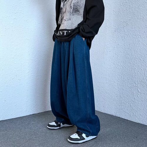 Large Quantity of Stylish Men's Relaxed Denim Shorts, Slimming, Versatile High-Waisted Lantern-Style Black Exercise Pants, Instagram Summer New Arrival