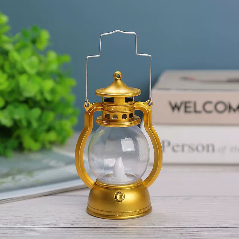 LED-винтовая лампа, пластиковая абажур, мерцание теплого света, аккумуляторная (AG10×3)