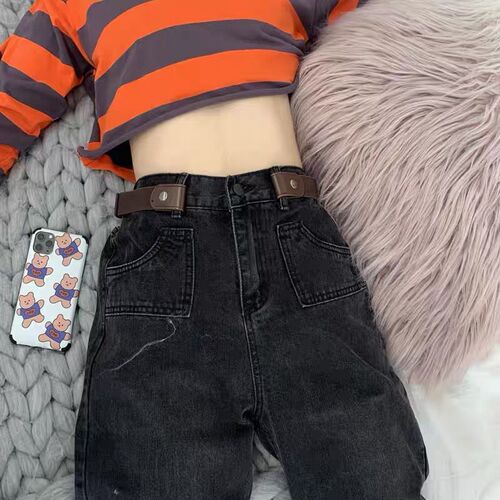 Invisible belt, seamless, lazy pants belt, versatile elastic elastic jeans belt, women's decoration, ins style, men's hole-free