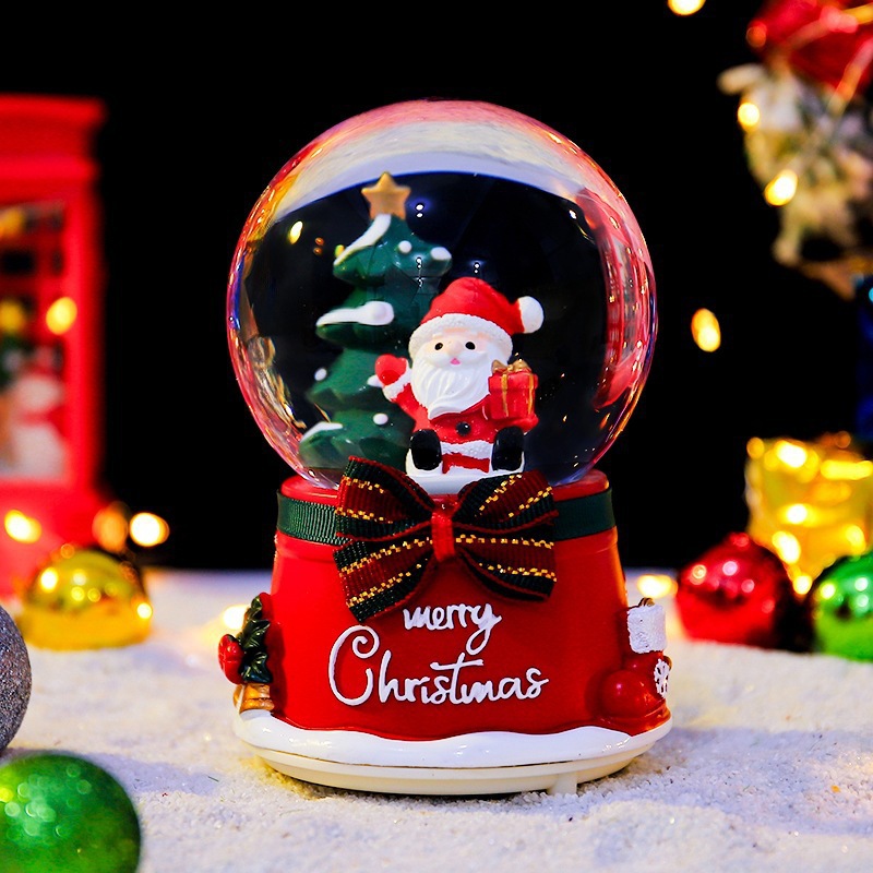 Nuevos regalos de Navidad luminosos bolas de cristal de nieve de agua decoraciones de Navidad al por mayor transfronterizas regalos para niños