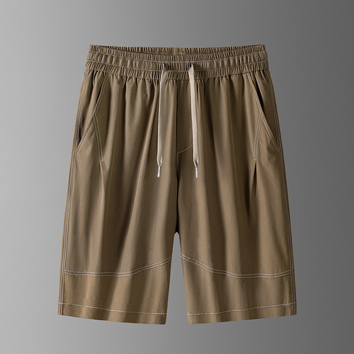 Men's Fashion Ins Loose Straight Leg Shorts Workwear Casual Versatile Five-Pocket Pants Beach Shorts