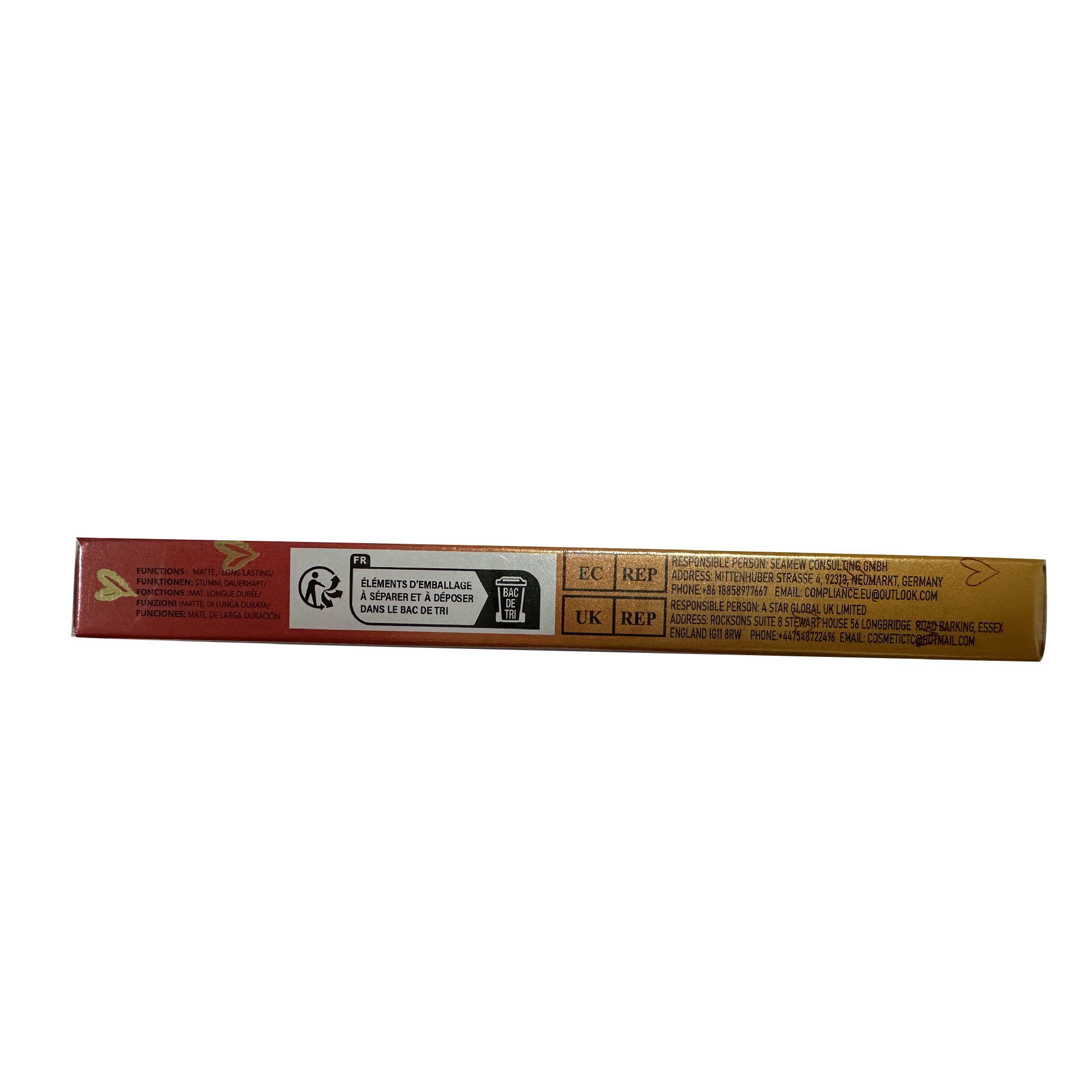 SHCOETY Double-headed red Lip liner pen, two-in-one multi-color matte long-lasting lip filling without fading, cross-border outlining pen Specification drawing