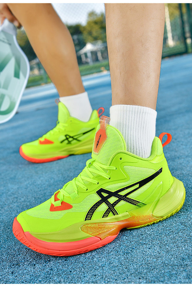 Giày tennis thể thao unisex cổ thấp, mũi tròn, đế bằng, thân lưới thoáng khí, kiểu mới — X19 màu xanh lá cây, X19 màu đen, X19 trắng xanh chi tiết 7