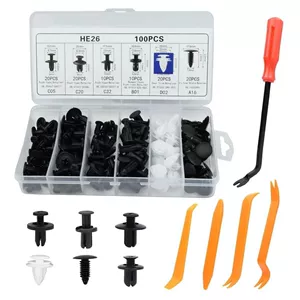 100Pcs He26 Car Trunk Plastic Clips Universal Body Accessories Auto Parts Cross-Border Accessories Collection