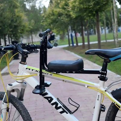 Seat Mountain Bike Child: Motorcycle cushion - new-black-seat-armrest-pedal