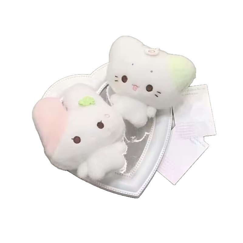 可爱鱼饼小猫幸运小兔毛绒公仔软乎乎玩偶挂件女生礼物棉花娃娃|undefined