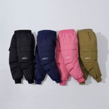 新款儿童羽绒裤刺绣90绒小童大童男童女童加厚保暖裤外穿