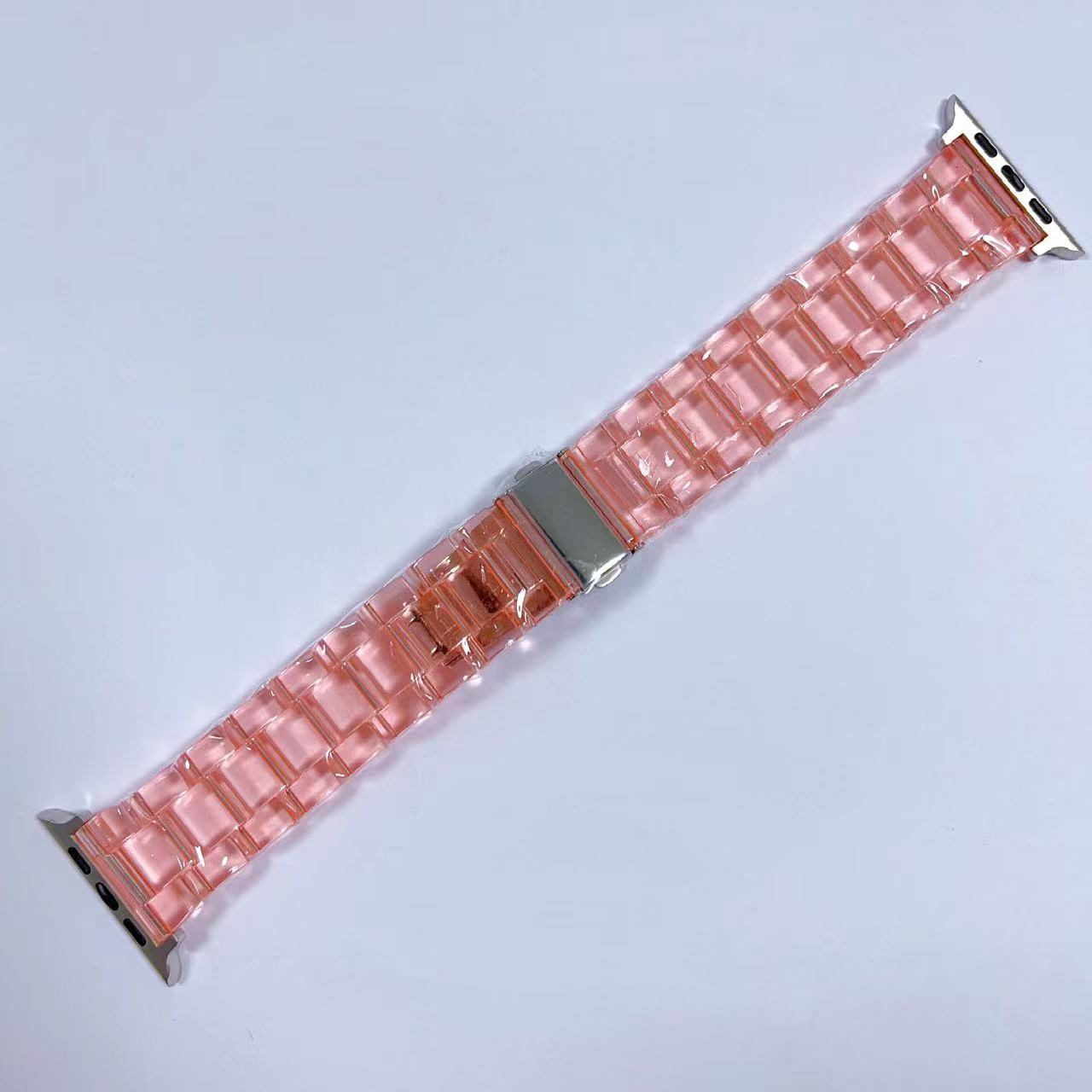 Aplicable a Huawei Samsung tres correa de reloj de plástico arco iris sólido correa de reloj de plástico Apple iwatch